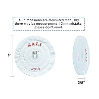 Vista 2 de SALI Paquete de 3 ruedas de pulido para molinillo de banco, rueda de pulido de algodón blanco (50 capas) para pulidora de búfer, almohadilla