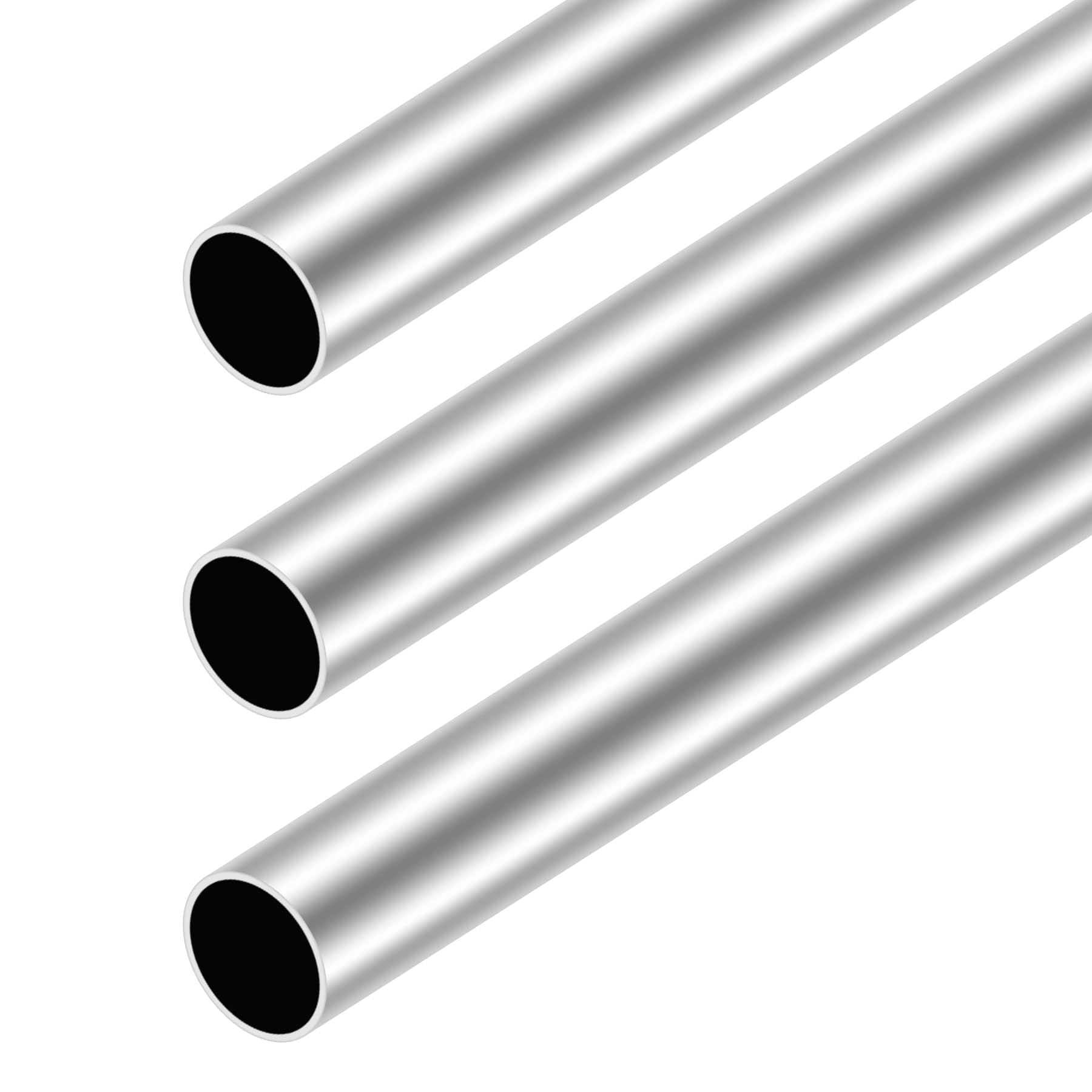 Imeistek Silver 6063 Aluminium Round Tubes,22Mm Od,20Mm Id,300Mm Length Seamless Straight Round Tubing For Industrial,Decorative,Architectural(3Pcs)
