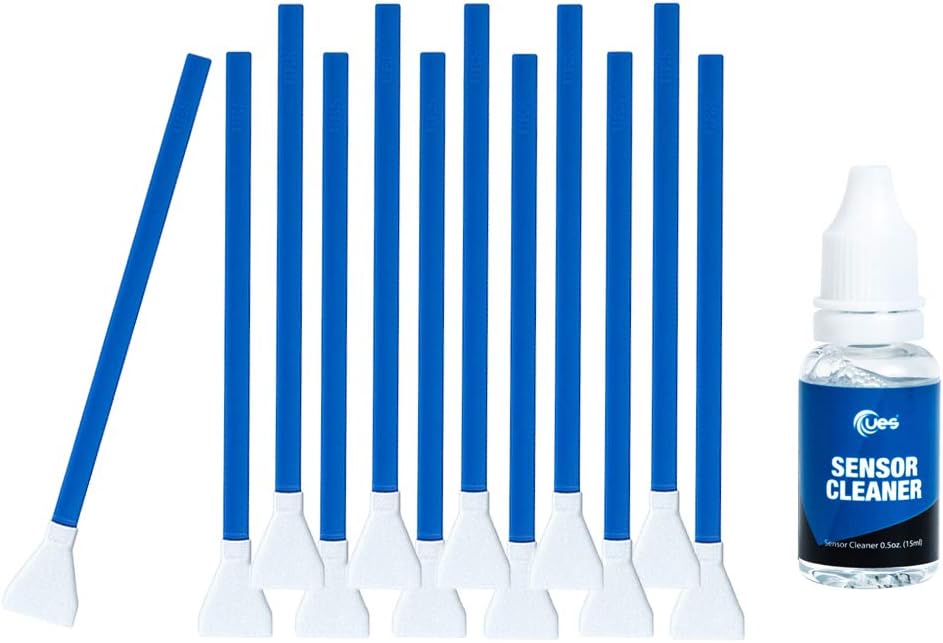 UES DSLR or SLR Digital Camera Cleaning Swab for APS-C Sensors, blue, 12 swabs + 15ml cleaner (DDR-16)