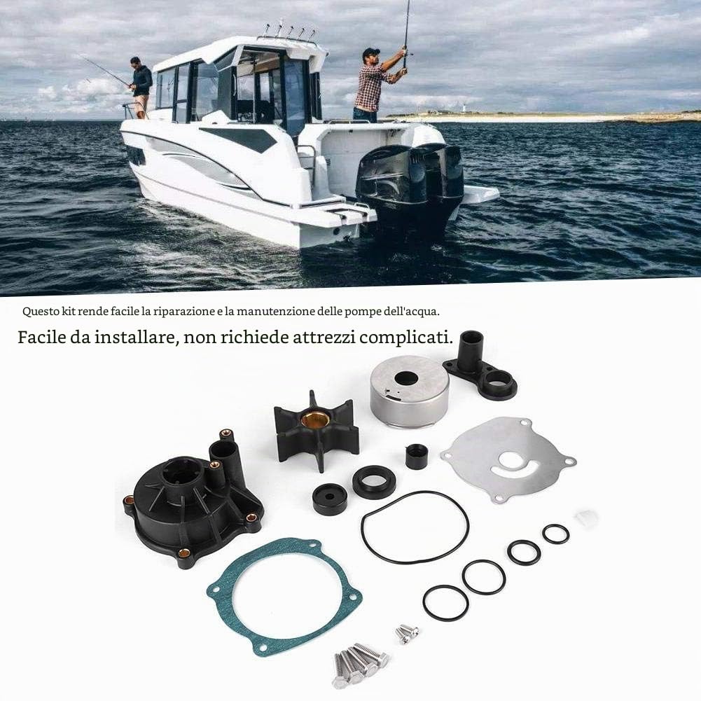 Qiilu Kit di riparazione della girante della pompa dell'acqua, 5001594 Kit di ricostruzione della girante della pompa dell'acqua adatto per Evinrude 90 CV 115 CV 120 CV