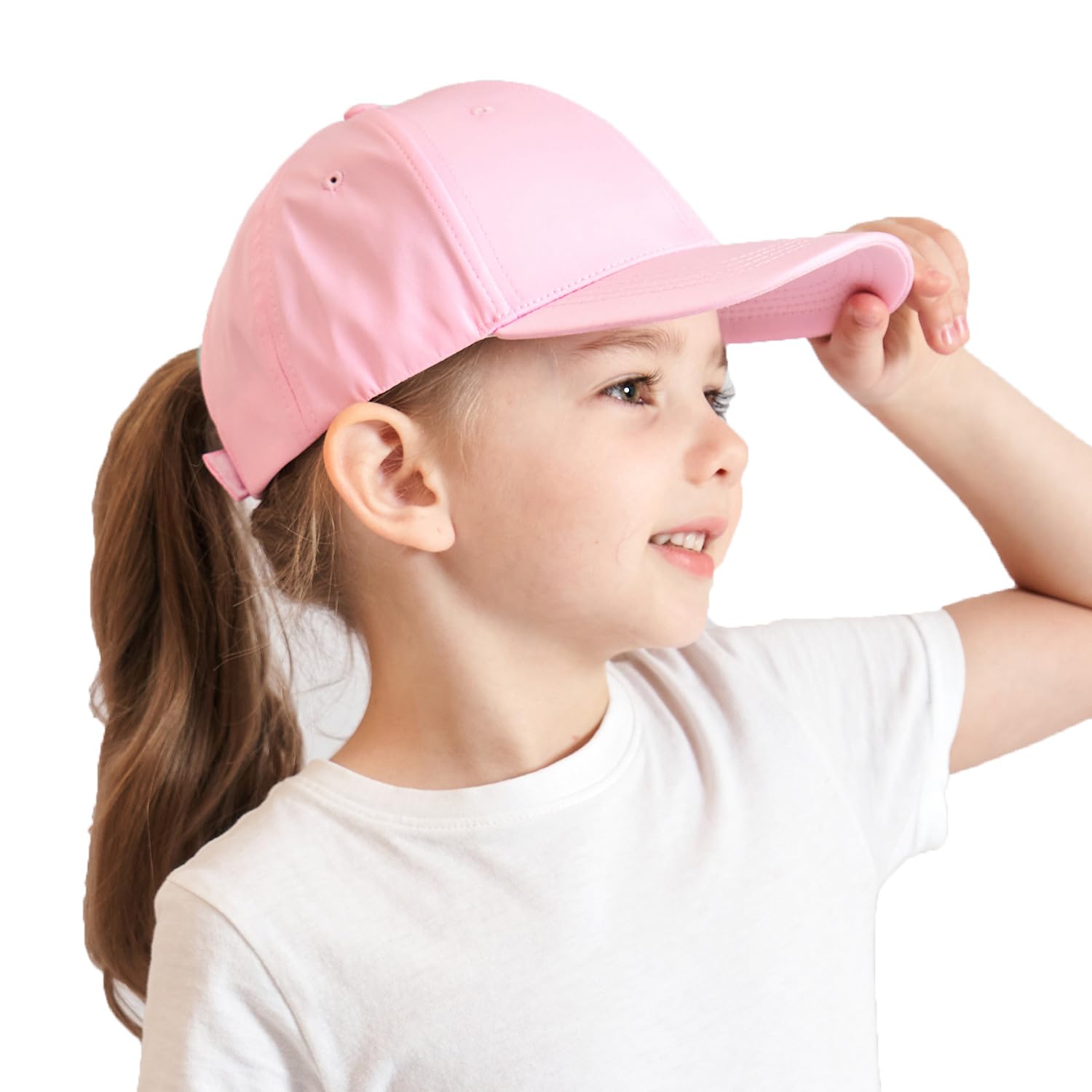 YAMEE Czapka bejsbolowa dla dzieci, dla dziewczynek, miękka, oddychająca, ochrona przed promieniowaniem UV, czapka bejsbolowa dla dzieci, do uprawiania sportu, na czas wolny, prosta, stylowa