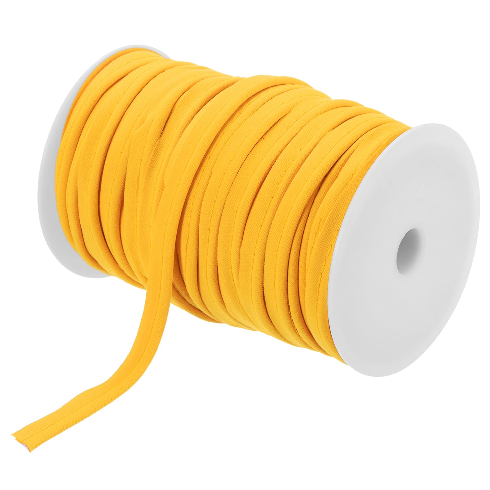 sourcing map Piping Cord Trim 50 Yards 1/2 Inch Piping Tape for Sewing DIY Crafting Fabric Edge Trim Dark Yellow