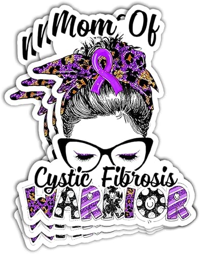 ULTRAVUTT (3 unidades) Etiqueta engomada de conciencia de fibrosis quística para mujeres guerreras de fibrosis quística, cinta morada, fibrosis