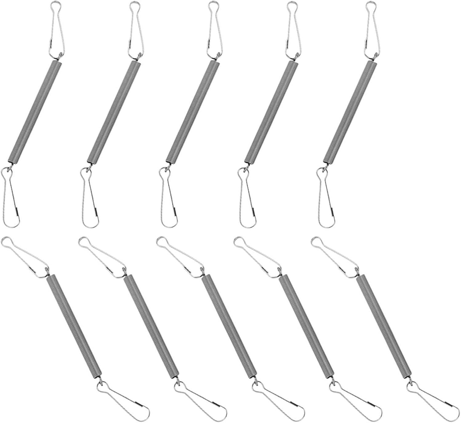 Toddmomy 20pcs Stainless Steel Spring with Clips for Small Animal Water Bottles, Quick Attachment and Simple Detachment, Universal Fit for Cages, Rust-Resistant Hook for Multi-pet
