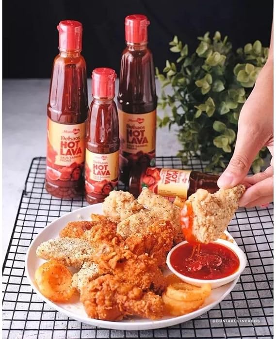 Mama Suka Delisaos Series Hot Lava Saus Sambal Pedas Sambalpudas, 4.1 fl oz 130 ml