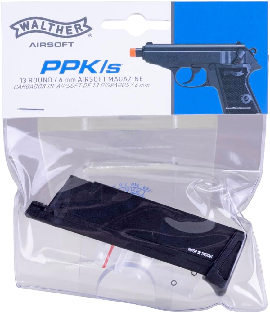 Wlather PPK/S GBB Blowback 6mm BB Pistol Airsoft Gun 13-Shot Magazine