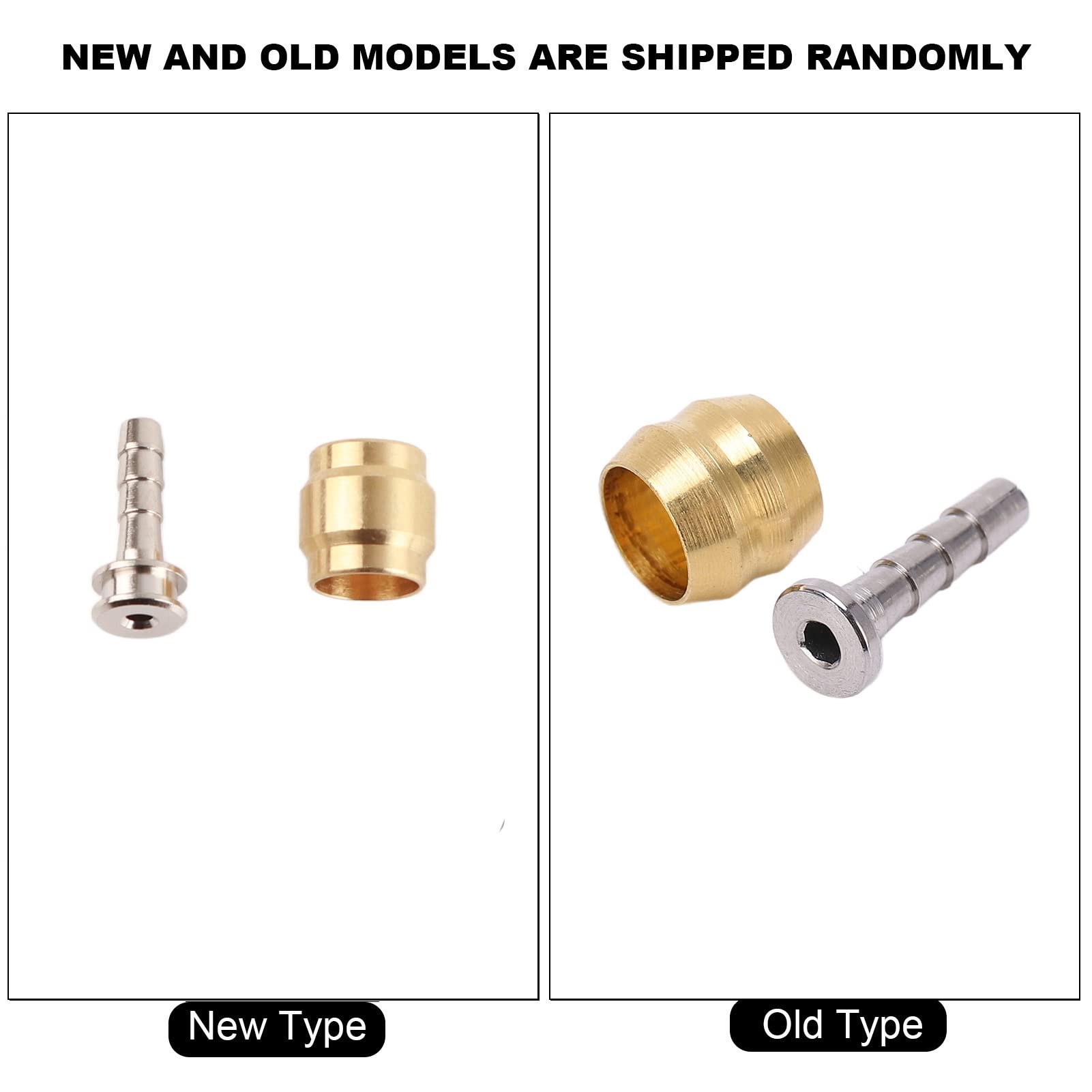 Yuecoom Oil Needle Olive Head, 10Pair Bikes Hydraulic Disc Brake Olive and Brass Connecting Insert Parts Kit for Bikes Accessories