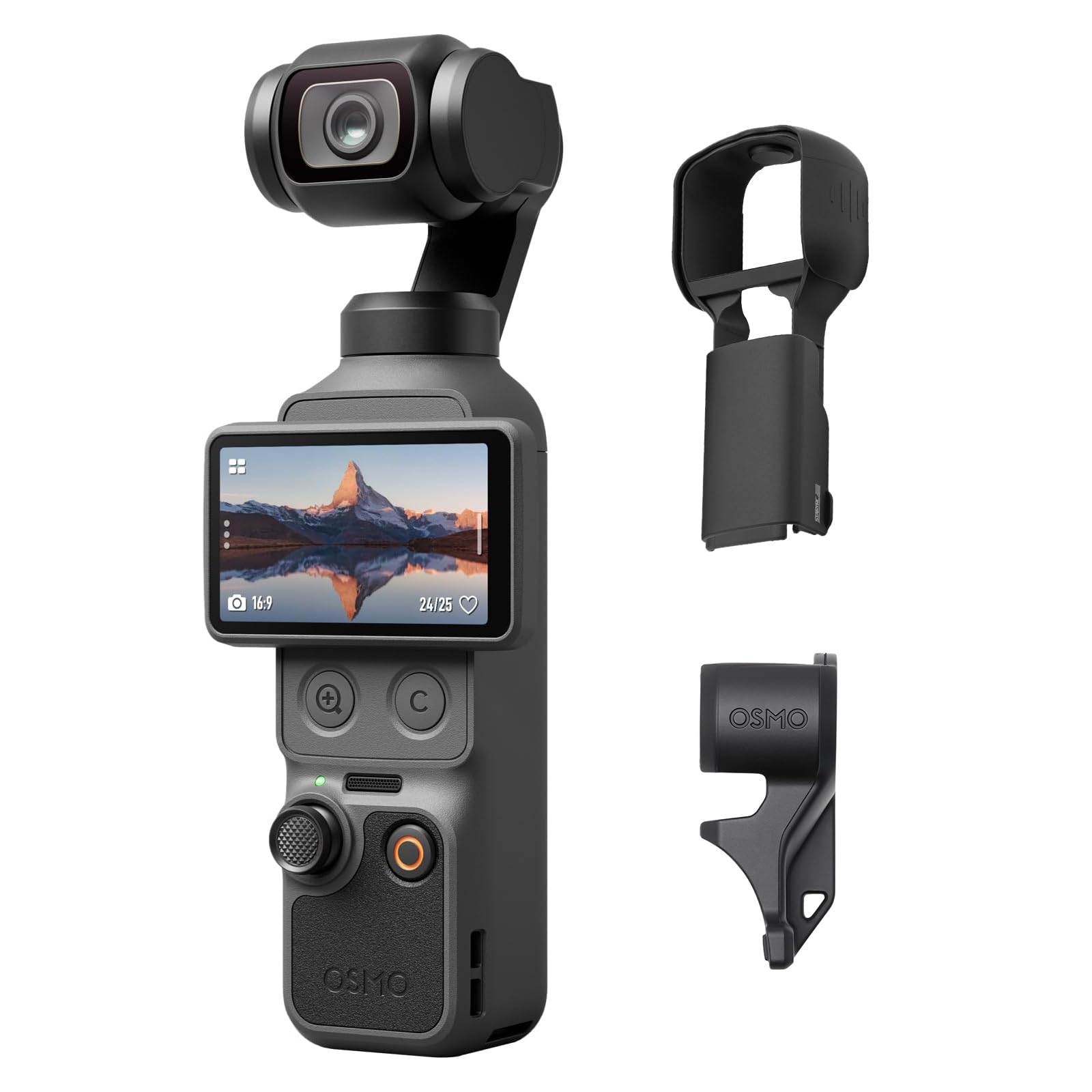 DJI Osmo Pocket 4 mit hülle, Pocket-Gimbal-Vlog-Kamera, 1″ CMOS und 4K/240fps, 3‑Achsen-Stabilisierung, 2 × verlustfreier Zoom, 14‑Stufen-Dynamikumfang für Vlogging, Selfies und Reisen