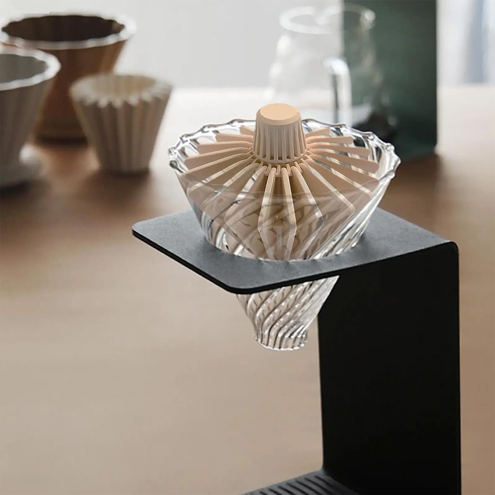 Cono de prensa de filtro, accesorios portátiles, soporte para goteros de café, soporte para forma de pisapapeles de café
