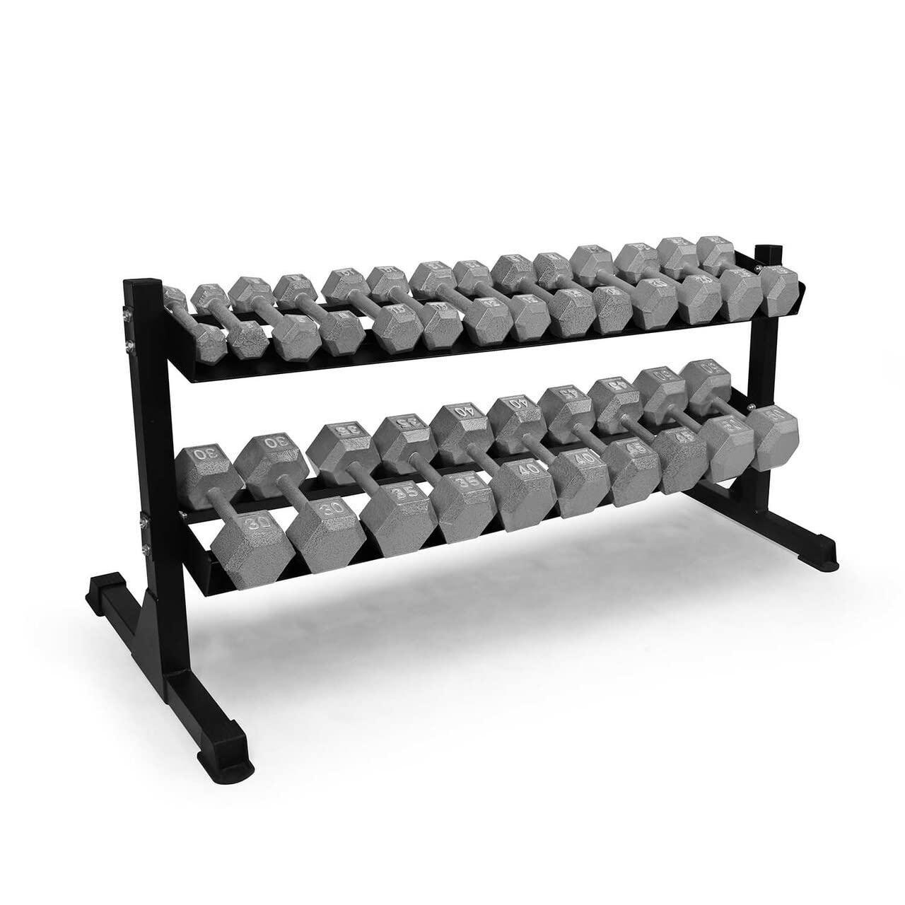 WF Athletic Supply Cast Iron Dumbbell Set Solid Hexagon Grey Dumbbell Set Strength Training Free Weights for Women