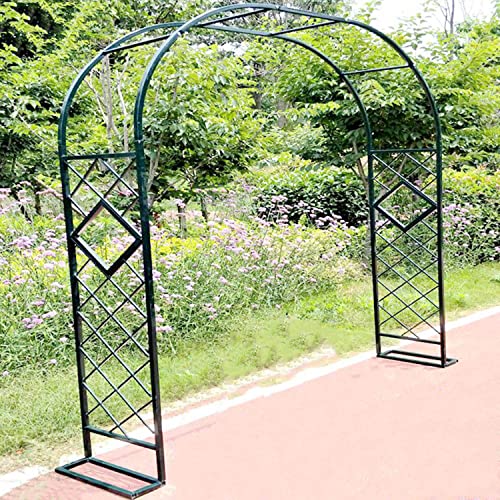 Arco da giardino in metallo, traliccio per pergola, supporto da 139,7 cm a 340,4 cm di larghezza, 270 cm di altezza, perfetto per matrimoni, eventi all'aperto, esposizione di fiori in prato e cortile