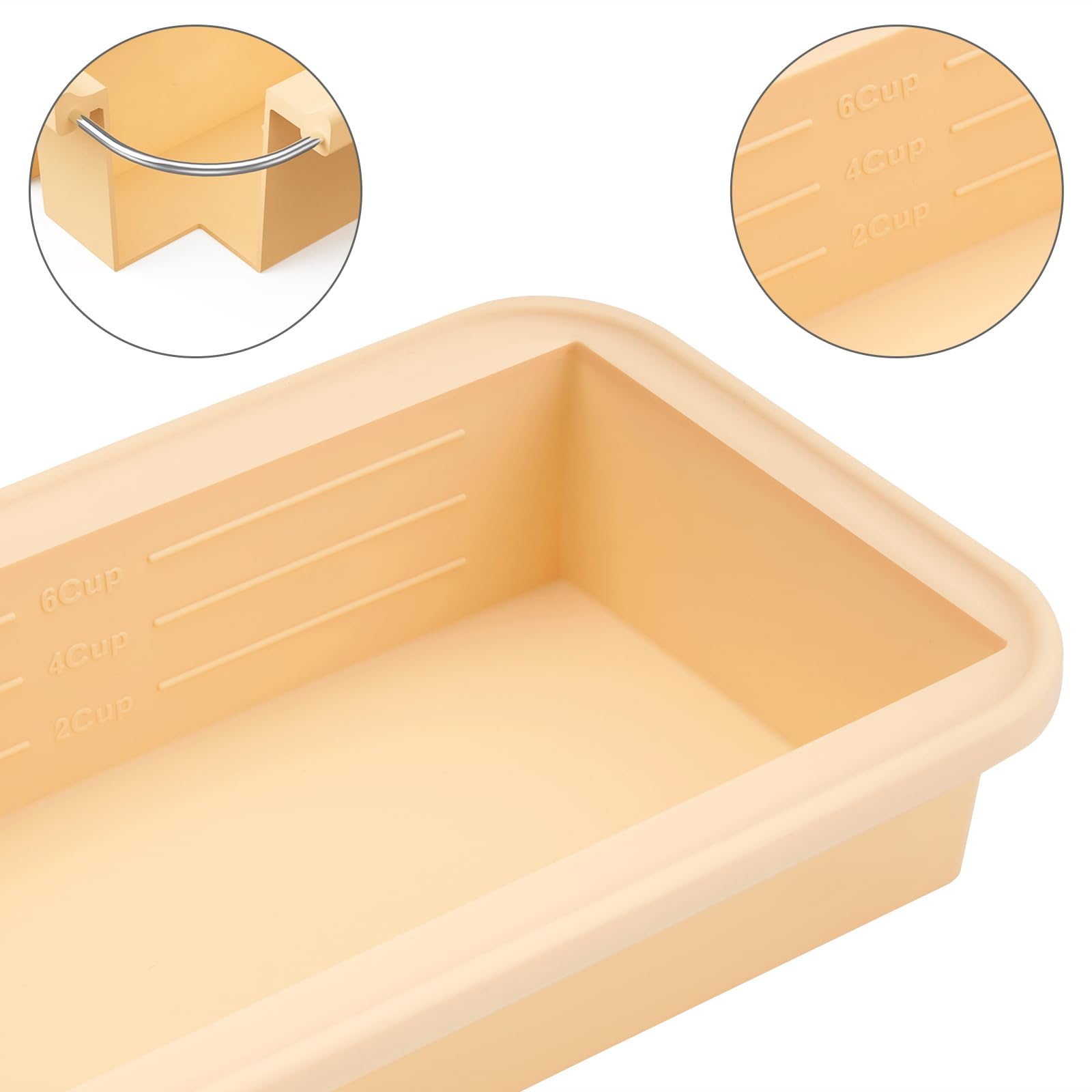 Winrock Super Eiswürfelform für 2 Tassen x 2 Portionen, große Silikon-Gefrierform mit Deckel, für Suppe und Mahlzeiten, Vorbereitung von Speiseresten, Gefrierschrank, 2 Stück
