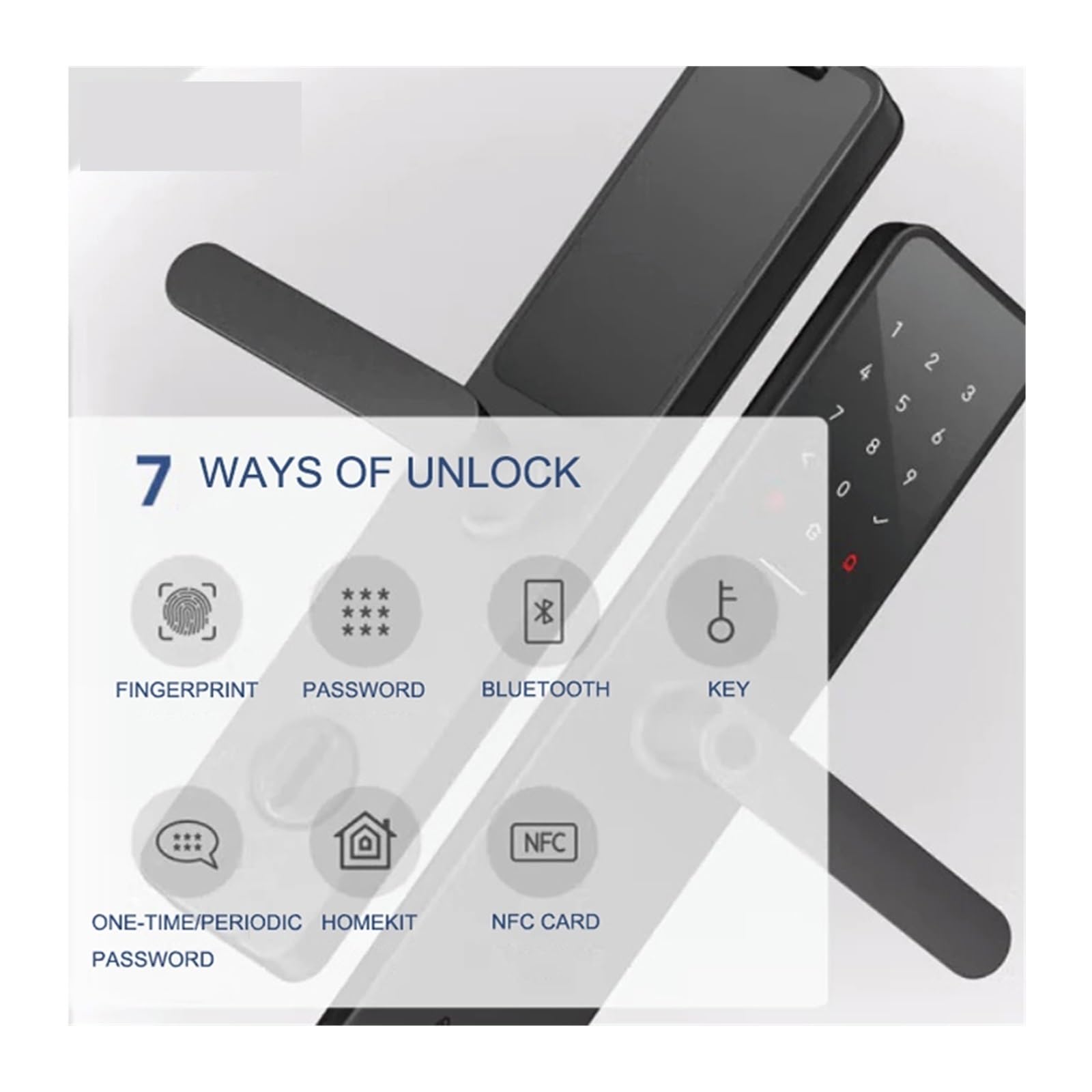 Inteligentny zamek, Inteligentny Zamek Do Drzwi A100 Pro Blokada Odcisku Palca APP Bluetooth Hasło NFC 7 Sposobów Odblokowania Obsługa Kluczem