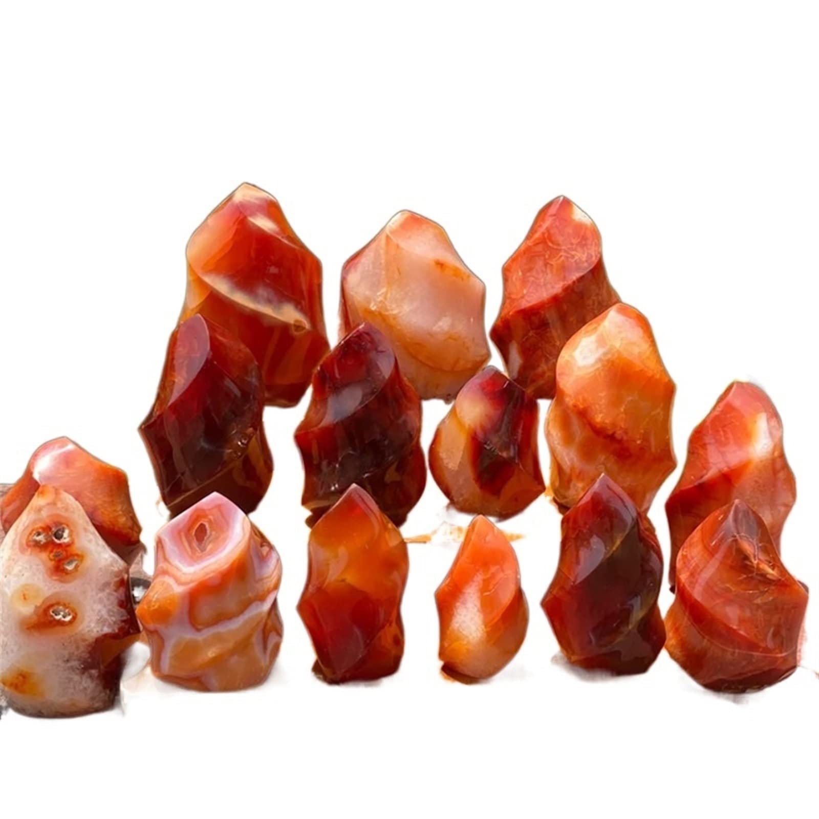 1 STÜCK Karneol Kristall Roter Achat Flammenroter Achat Turm Kristallschnitzerei Kristallsammlung Wohnkultur ERTEYIN (Color : 200-300g 1pc)