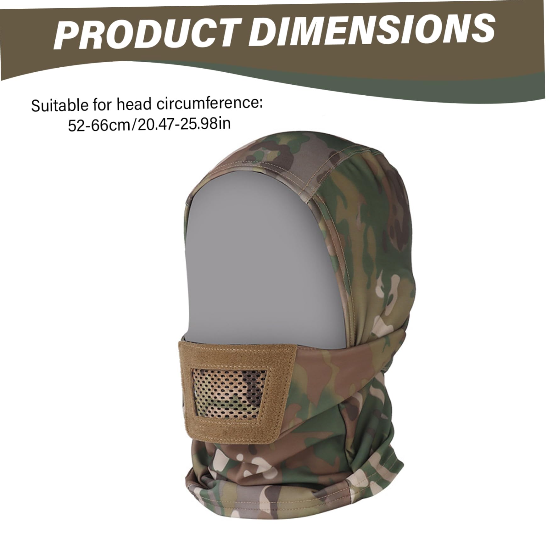 Protection du Visage Airsoft, Accessoires de Casque Airsoft, Couvre-Cou avec protège-Dents Respirant, Masque combiné avec Masque de Casque pour Accessoires cinéma et Jeux