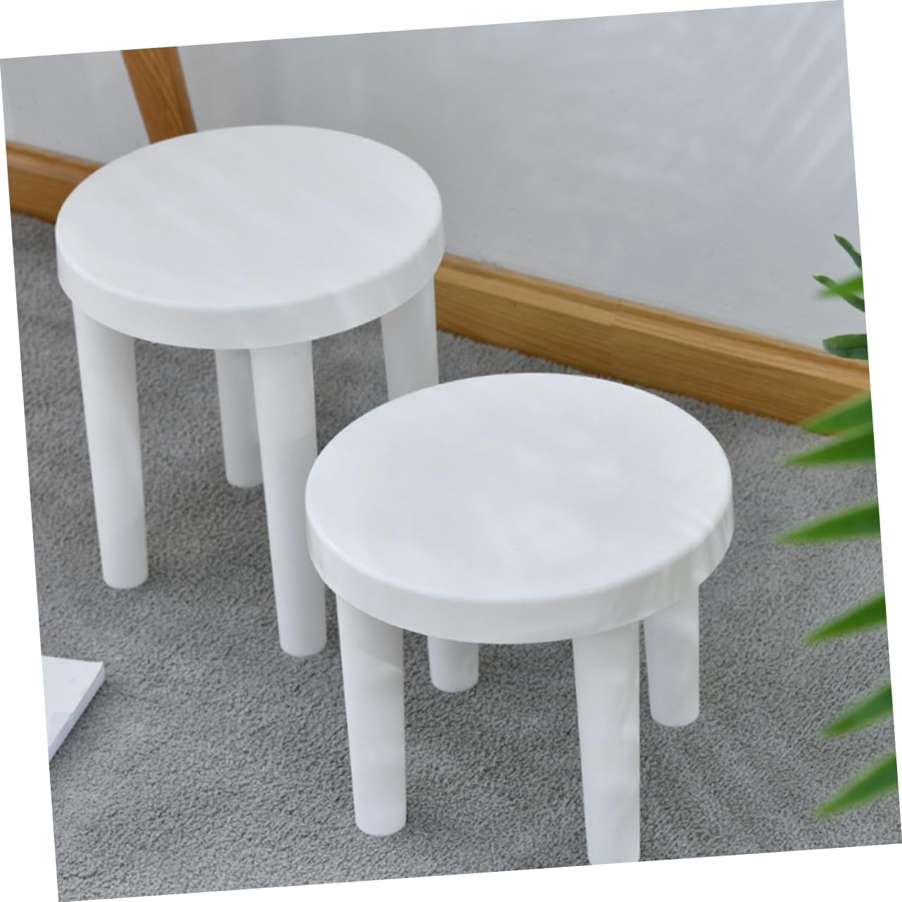 Homoyoyo Sgabello Basso in Plastica Antiscivolo Comodo per Ragazzo Ragazza e Adulti, Poggiapiedi Pratico per Divano, Soggiorno e Bagno