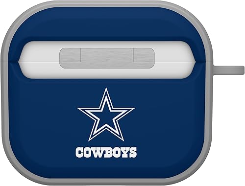 Miniatura 5 de GAME TIME Dallas Cowboys - Funda de silicona HDX compatible con Apple AirPods Gen 3 (gris clásico)