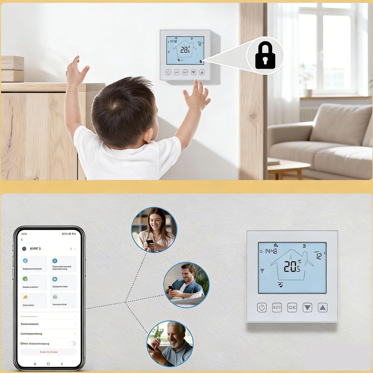 Termostat WiFi – programowalny termostat pokojowy z inteligentnym sterowaniem głosem i aplikacją współpracuje z Alexa Echo/Google Home