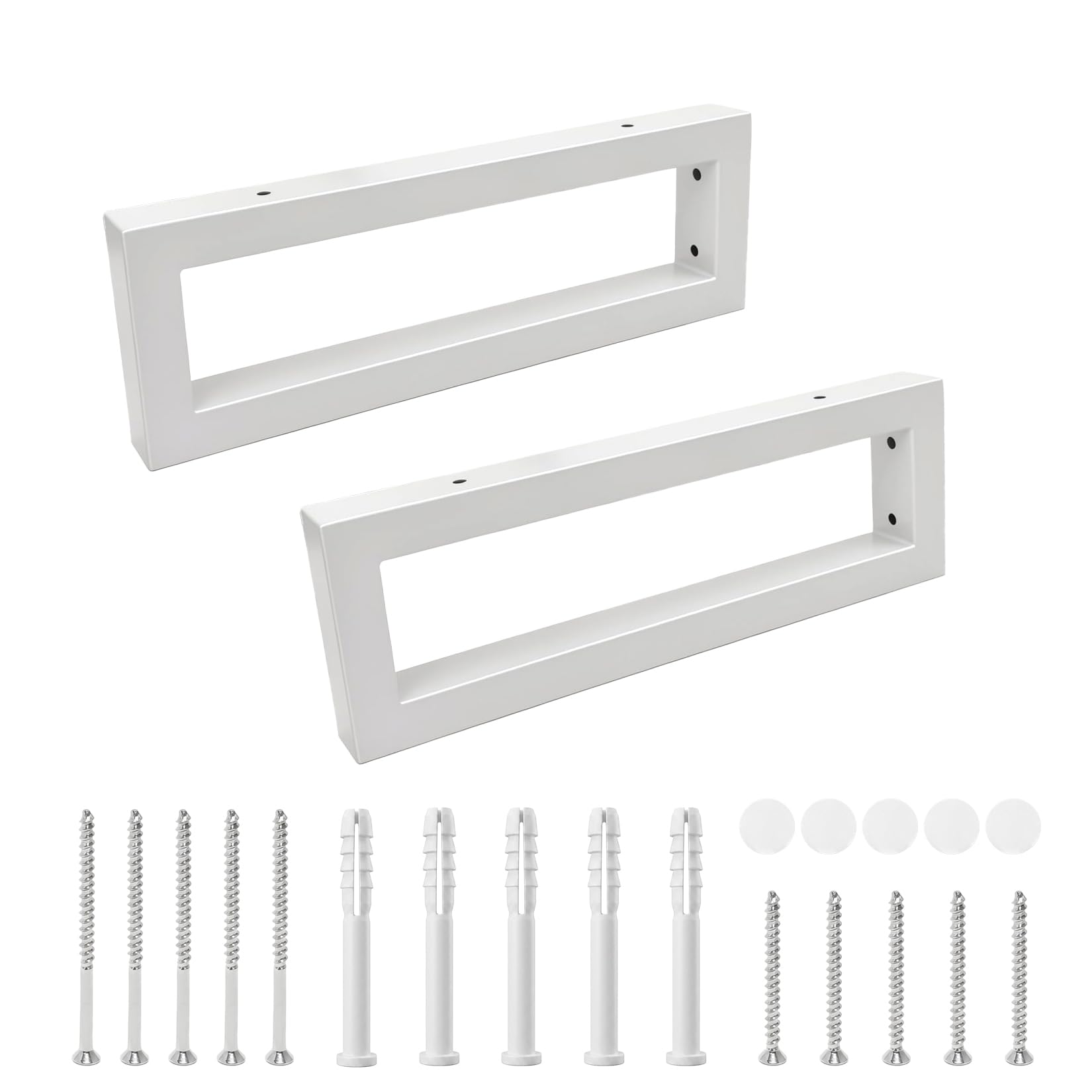 BJBJJIU 2 Pcs Metal Coffee Table Legs, Heavy Duty Rectangular Industrial Furniture Legs for DIY Dining Table Breakfast Bar Stand Desk Sofa Cabinet Bench Legss(L30cm x W3cm x H10cm)