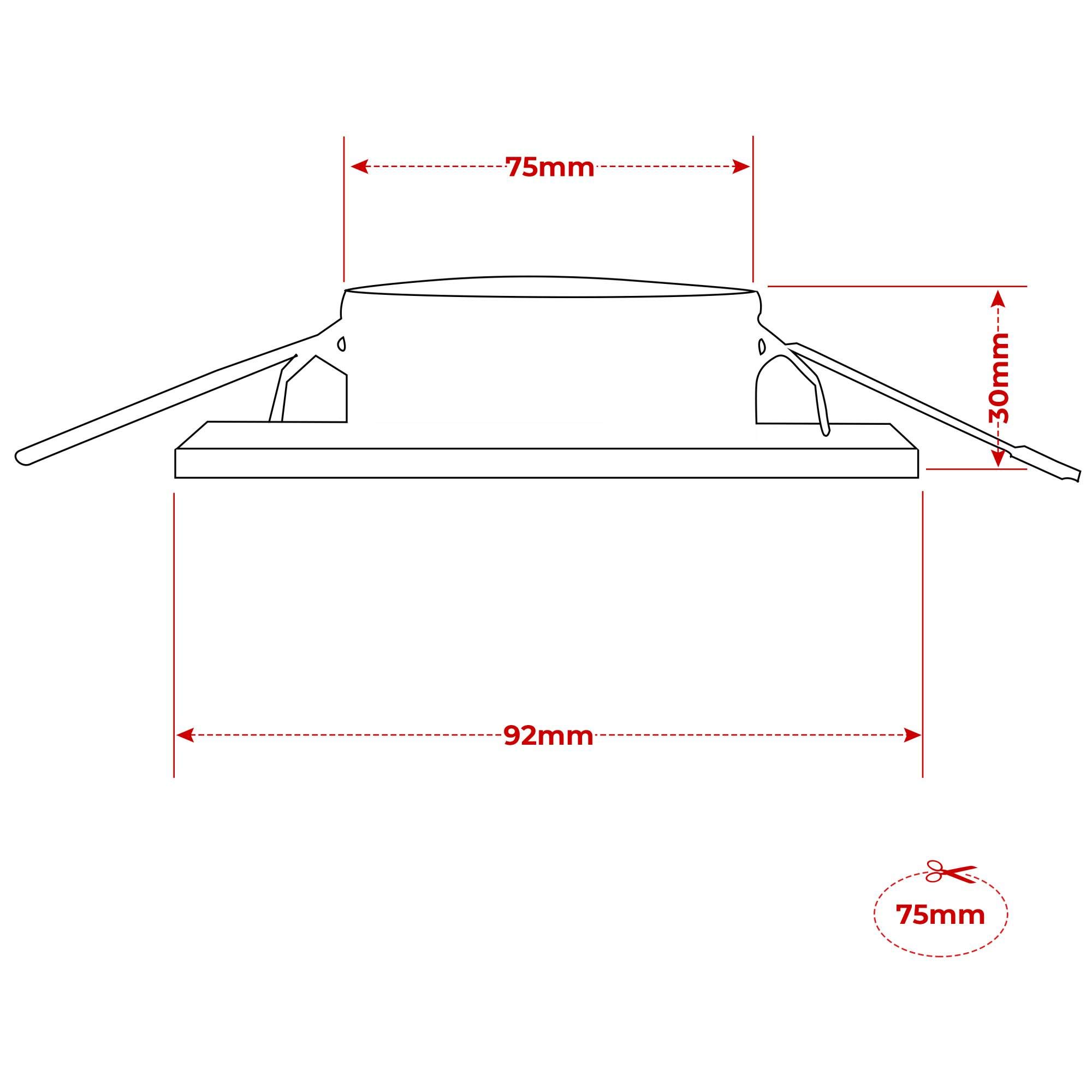 Juego de 6 focos LED empotrables rectangulares – plata cepillada 6,5 W blanco cálido regulable 230 V plano (30 mm de profundidad) – Lámpara orientable 68 mm – Foco de techo