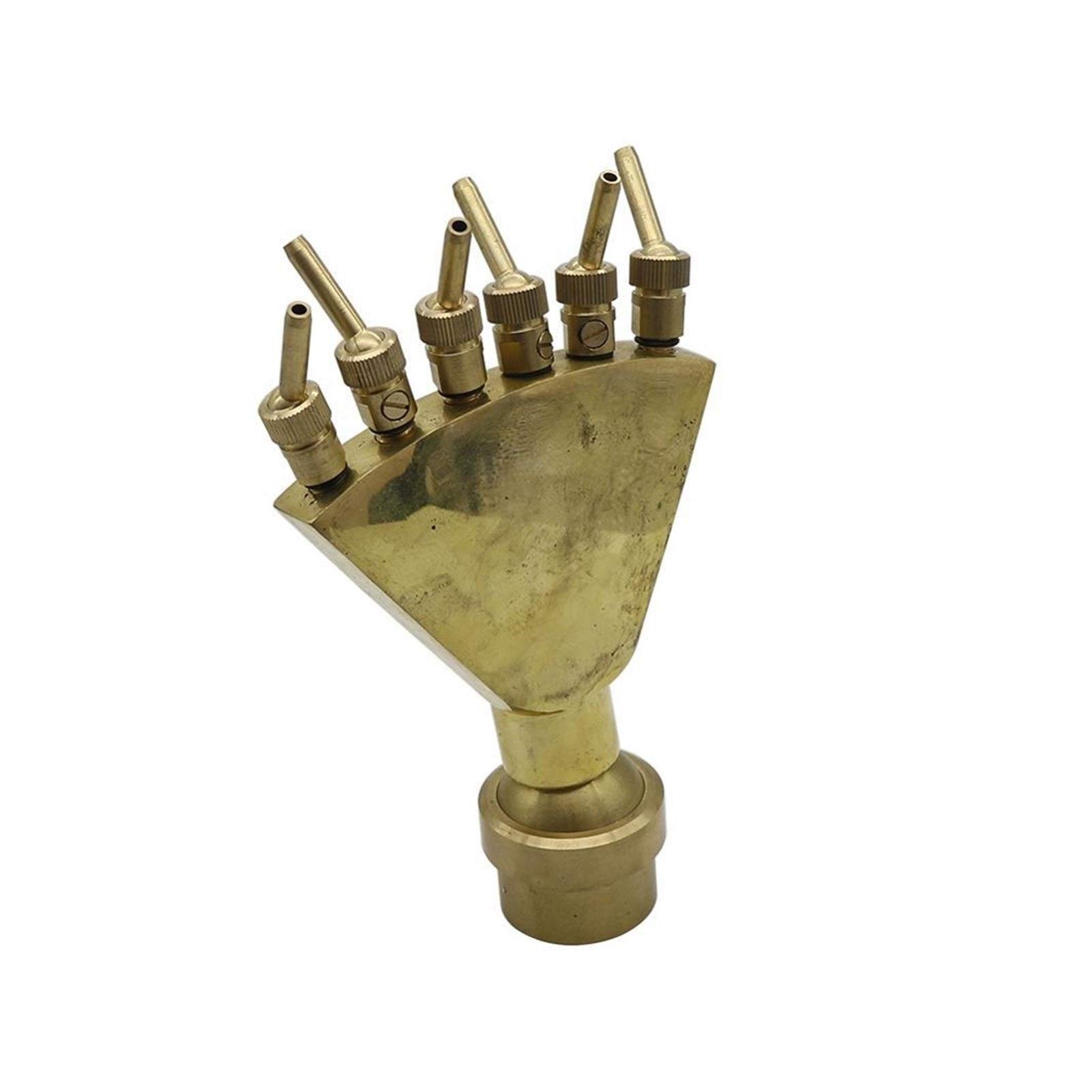 Boquilla de fuente, rociador de agua, Boquilla de fuente, aspersor de jardín, 1 aspersor difusor ajustable en forma de cola de Phoenix de 1,5 pulgadas aspersor de fuente de estanque de paisaje de jard