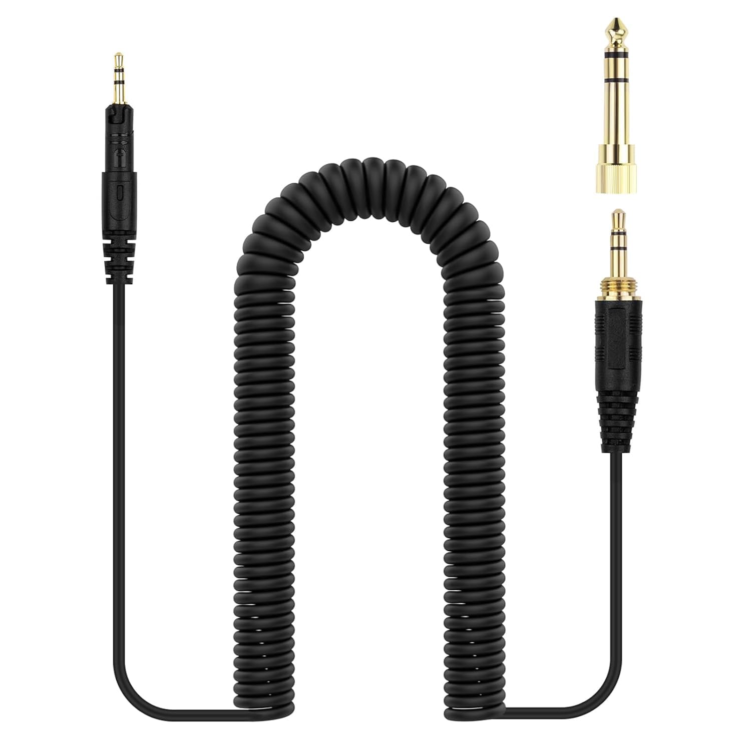 Zosvoses ATH M50X Cable Compatible with Audio Technica ATH-M50X, ATH-M40X, ATH-M60X, ATH-M70X Headphones, Coiled Audio Cable with 6.35mm Adapter, 5-