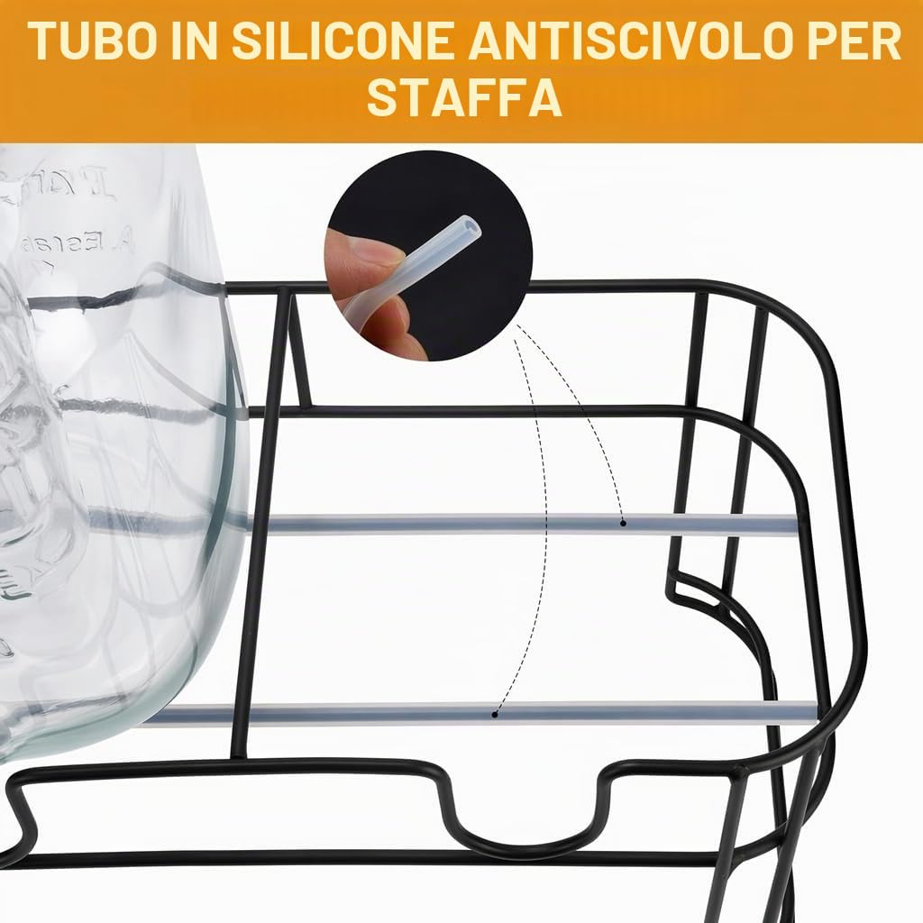 2 dispenser per bevande in vetro da 4 l, con supporto, dispenser per bevande in vetro, con rubinetto per succhi di frutta ghiacciati, acqua, bevande fatte in casa, feste, matrimoni