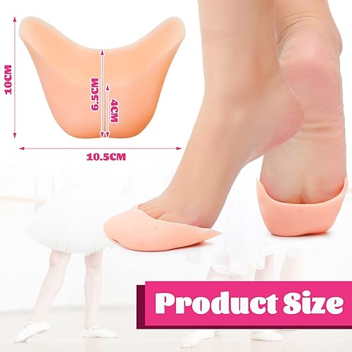 Miniatura 2 de Zhanmai 6 protectores de dedos de silicona para mujer, almohadillas de gel, protectores de zapatos de punta de gel, almohadillas de gel para ballet