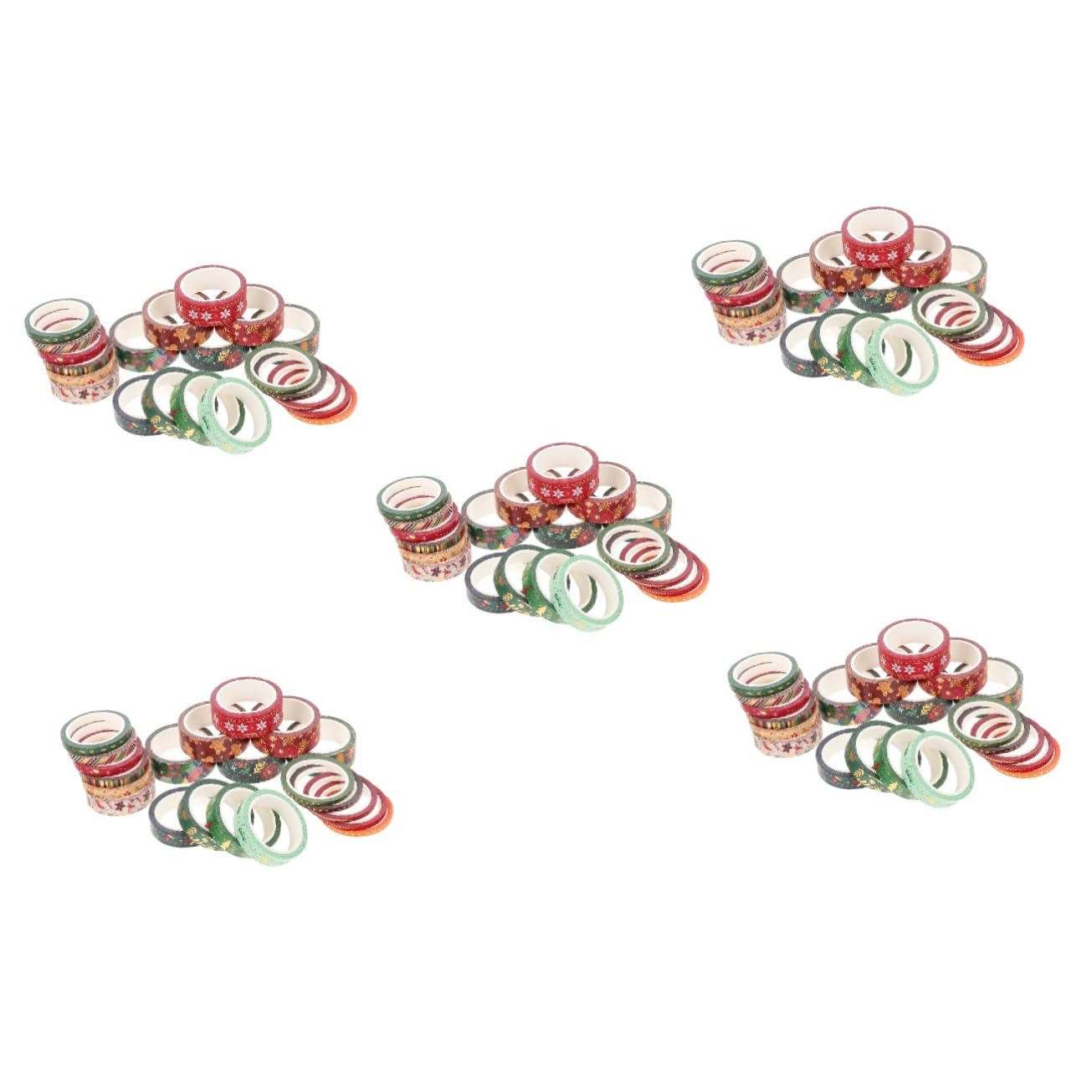 Tofficu 5 Juegos Cinta Washi Navideña Pegatinas Con Temas Navideños Cintas De Cuaderno Pegatinas as Christmas Stickers Cintas Para Envolver De Diario 21 Rollos*5