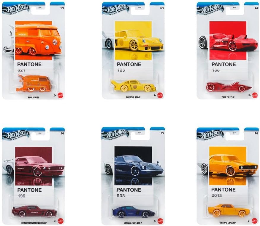 Hot Wheels Silver Series Pantone Set Completo 6 Autos 1:64 miniatura 1