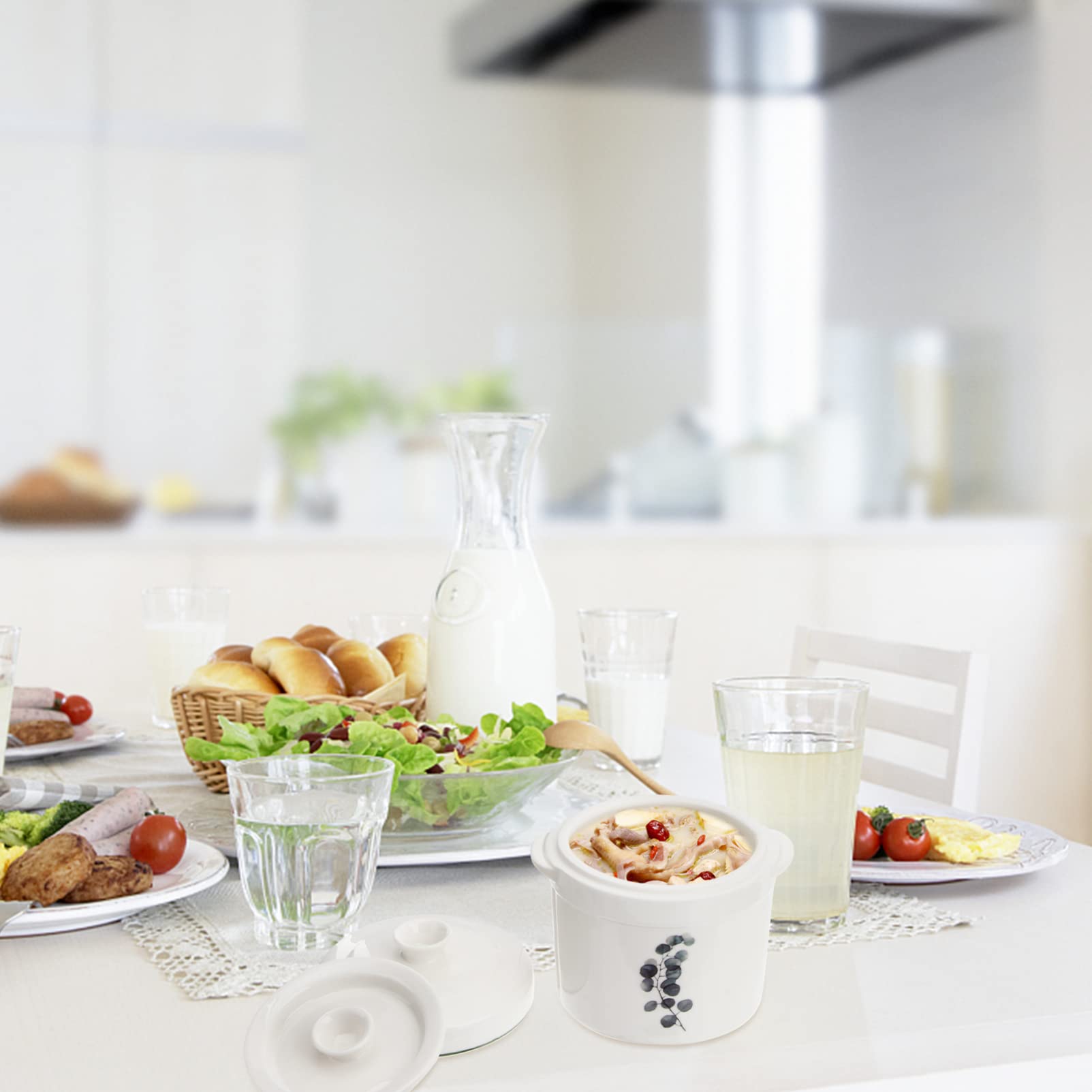 Zerodeko Bol à Soupe Céramique Avec Couvercle Marmite