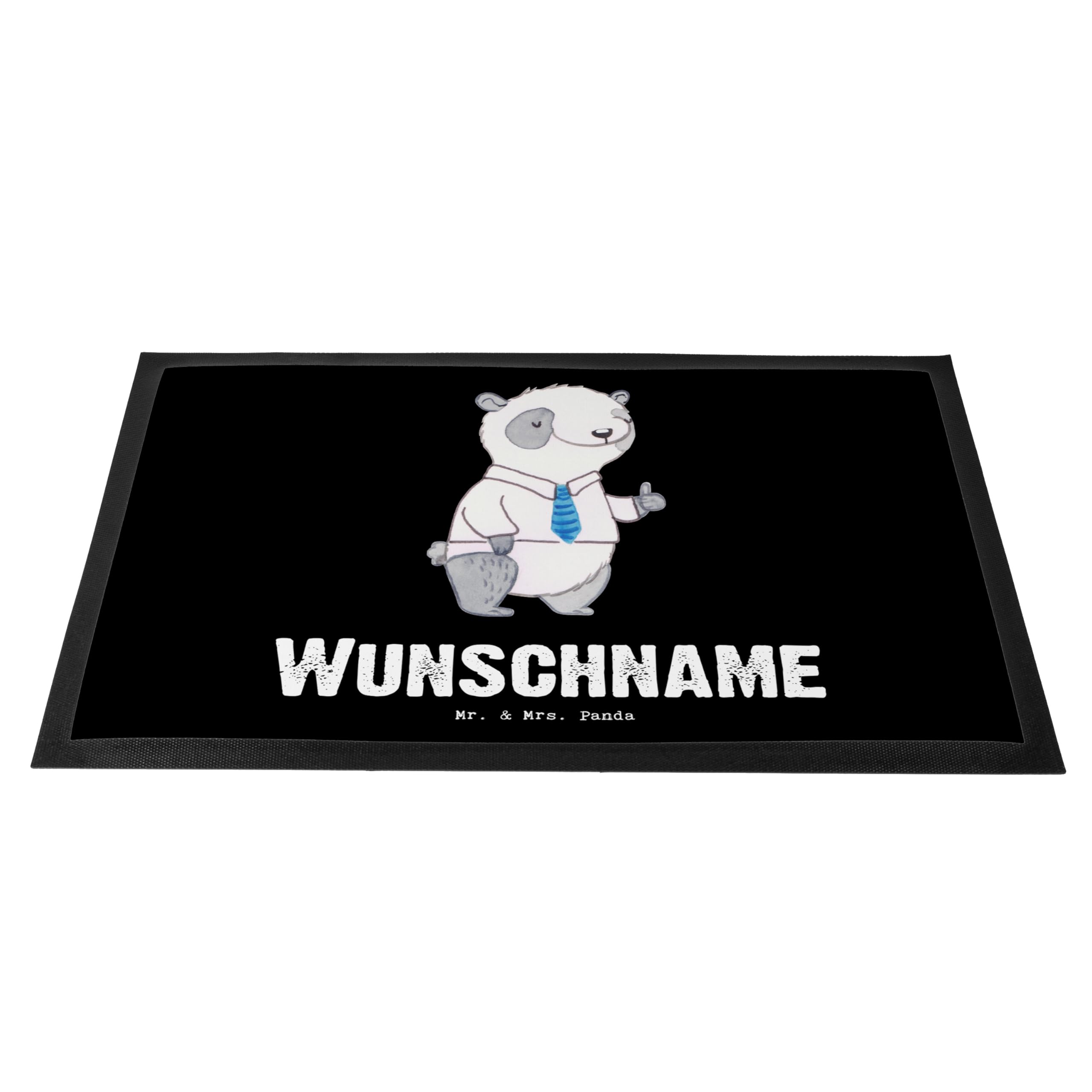 Mr. & Mrs. Panda Fussmatte selbst gestalten Panda Bester Ersatzvater der Welt 40 x 60 cm - Personalisierte Geschenke, Fußmatte, Türmatte, Vater, Dad, Geschenkidee, personalisierbar, Familie, Daddy