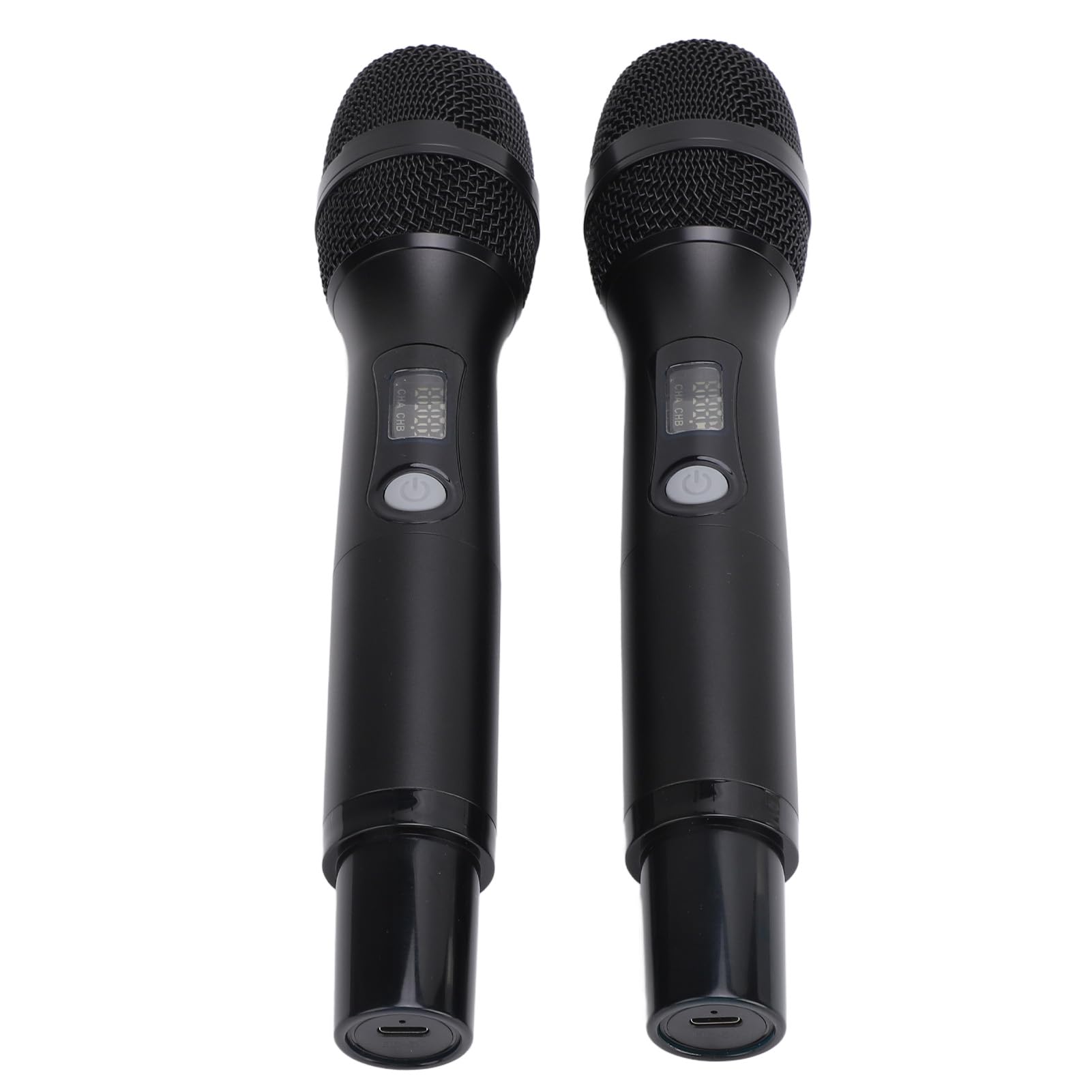 Mikrofon do Karaoke Podwójny Mikrofon Bezprzewodowy Ręczny Bezprzewodowy UHF Dynamic z ładowalnym Odbiornikiem do śpiewu KTV, Wyjątkowo Czysta jakość Dźwięku, kompatybilność
