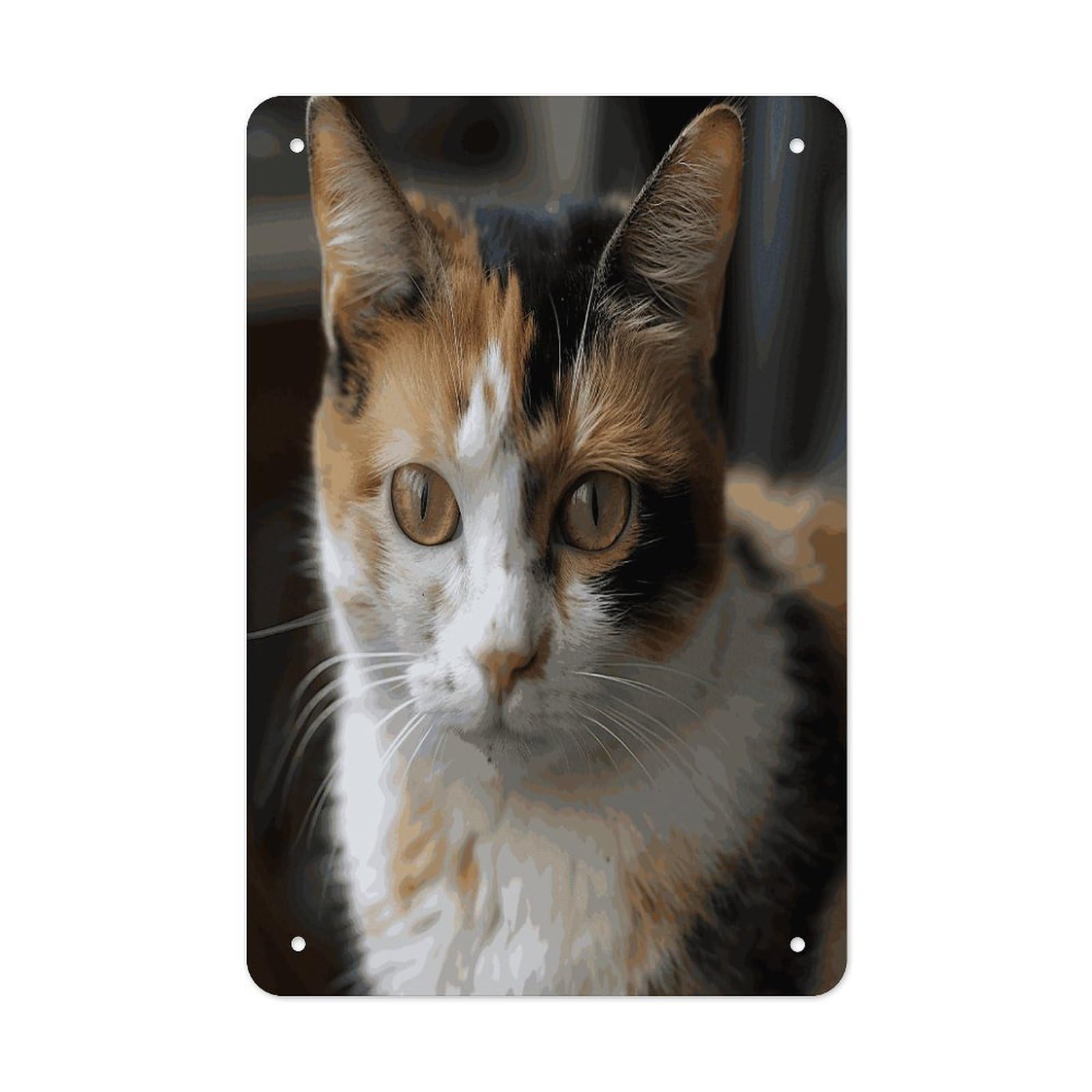 A Cat Metal Tin Sign Wall Decor Hanging Plaque