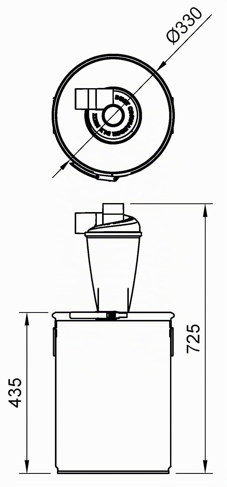 DUST COMMANDER S30 - Kit in acciaio 30 litro