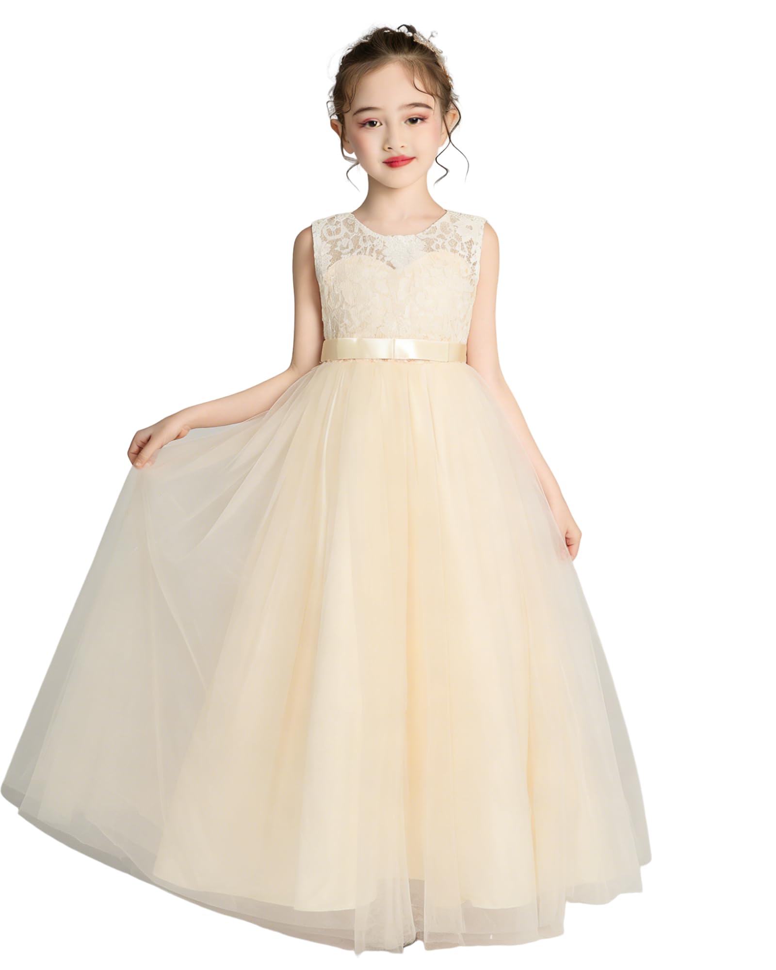 [Ｋａｙｉｙａｓｕ] 子供 ドレス ピアノ発表会 結婚式 卒業式 フォーマル ロングドレス 女の子 刺繍 入園式 パーティードレス スパンコール 120-170cm 3-8歳