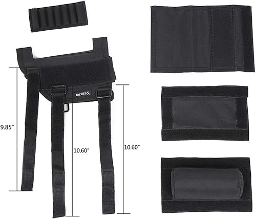 Miniatura 5 de KWNRAOR Elevador de mejillas para rifles, almohadilla para reposamuñecas para rifles con 7 soportes para munición para 300 308 Winmag