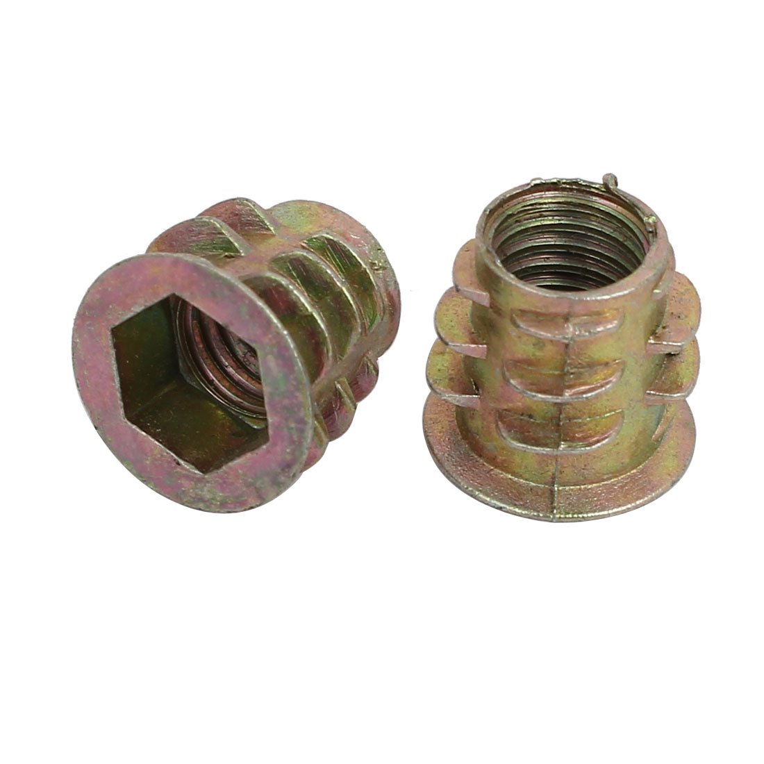 Aexit M8 Wood Nuts Furniture Insert Interface Nuts Hex Socket Slotted Nuts E-Nuts 20PCS