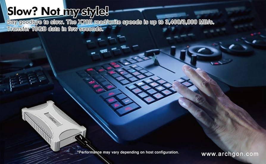 Amazon | Archgon Thunderbolt 3 外付けSSD 型番X70II (2TB