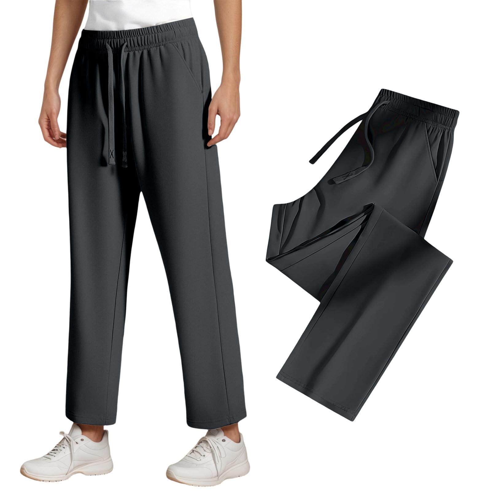 Pantalon, Décontracté, Doux Et Confortable, Coupe Ample, Jambes Droites, Idéal Au Quotidien., Anti-taches Efficace