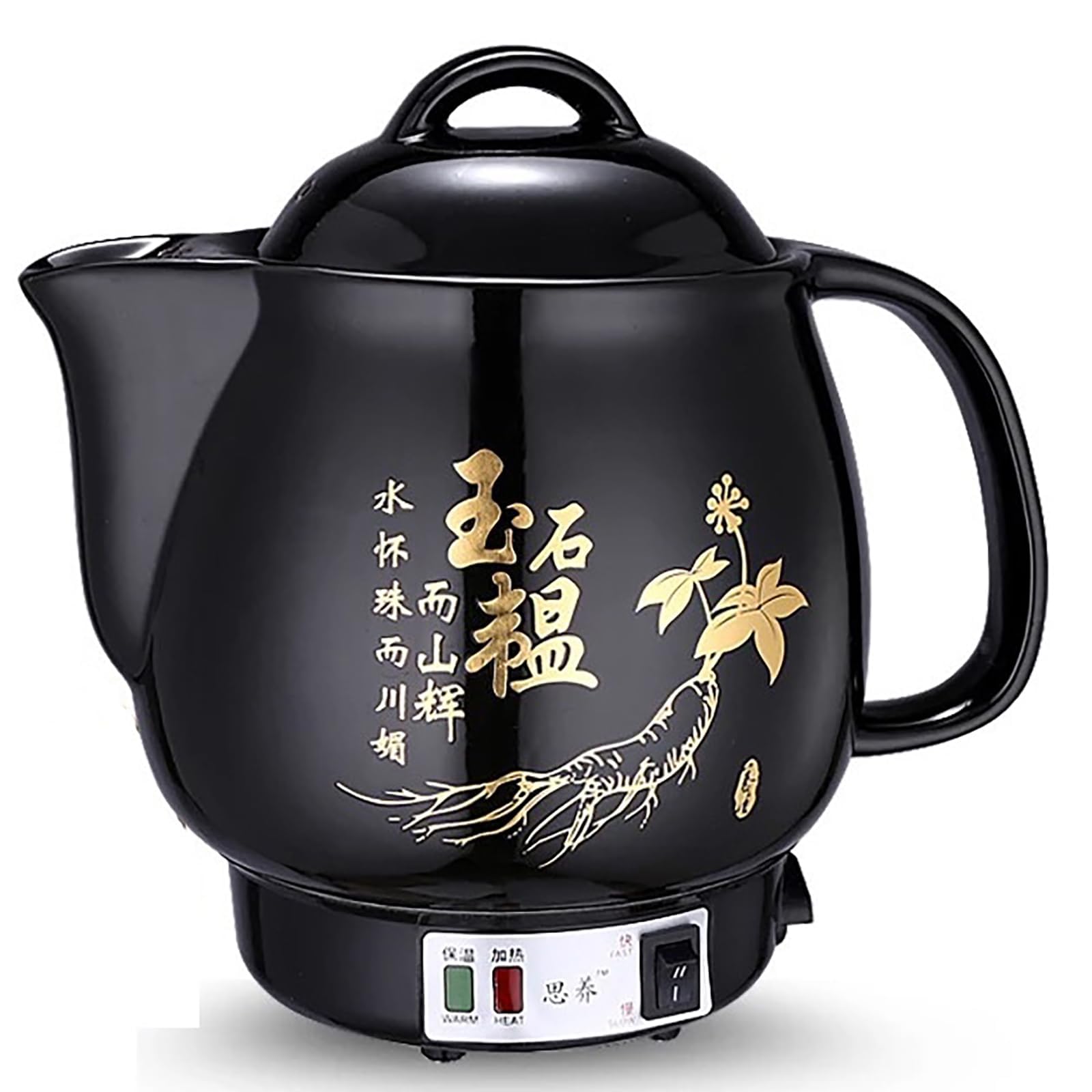 Automatyczna chińska kuchenka na ziołolecznictwo, elektryczny garnek na leki z 2-biegową regulacją mocy, automatyczny izolowany ceramiczny garnek do wywaru do zupy herbacianej