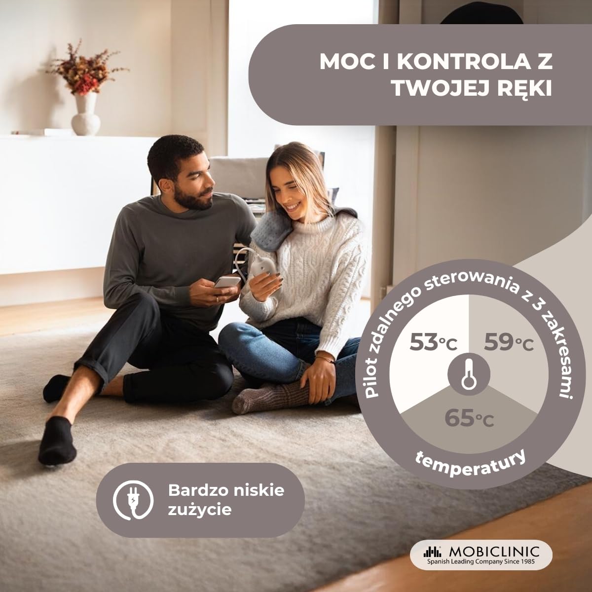 Ogrzewania pad | 40x30 cm | 3 ciepła | Auto Off | Mobiclinic