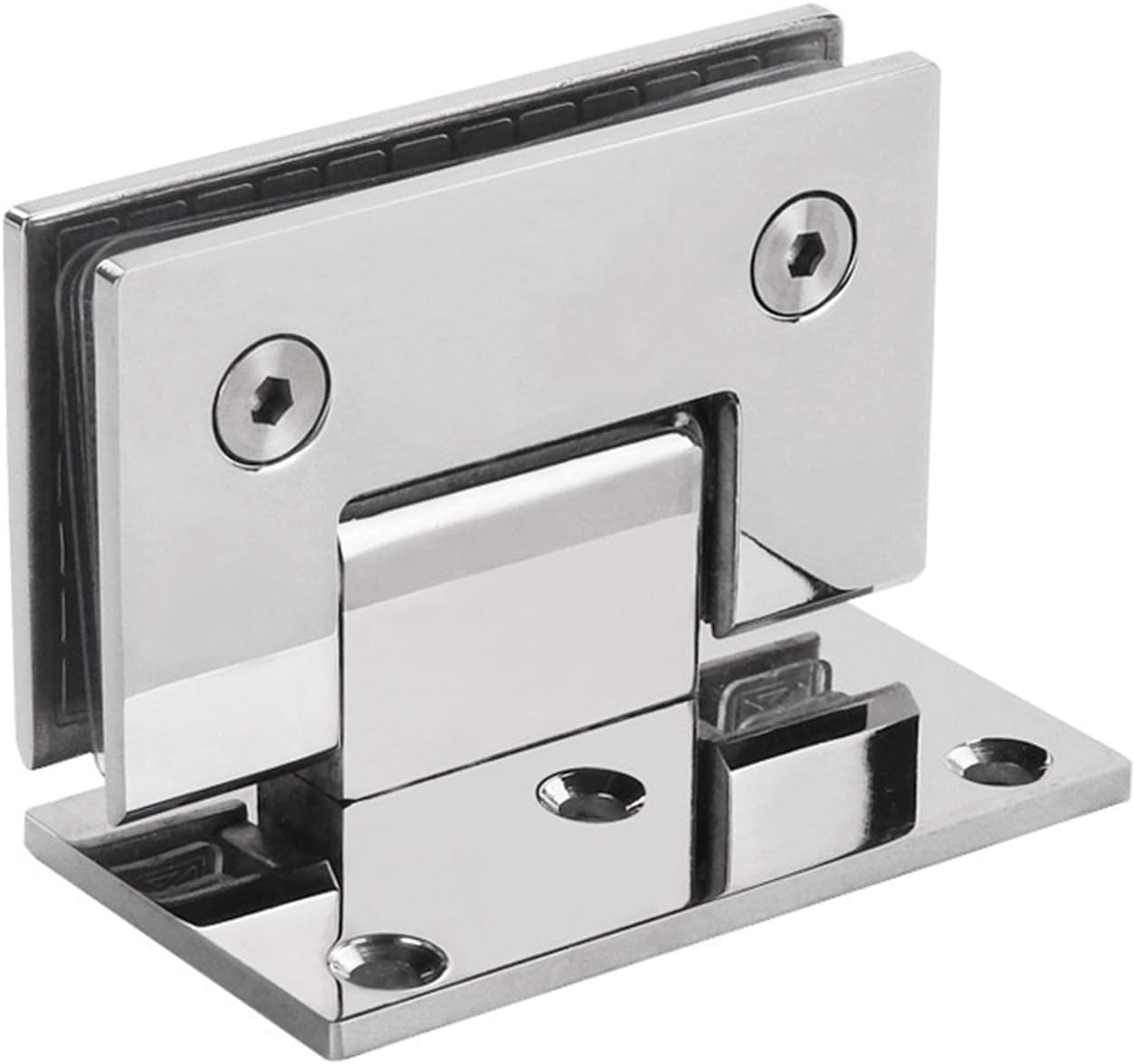 Jfgctyhxy One Color Glass Door Hinges, Soft Close Cabinet Hinge Accessories, Glossy Hinged Bathroom Clip 90 Degrees, Stainless Steel