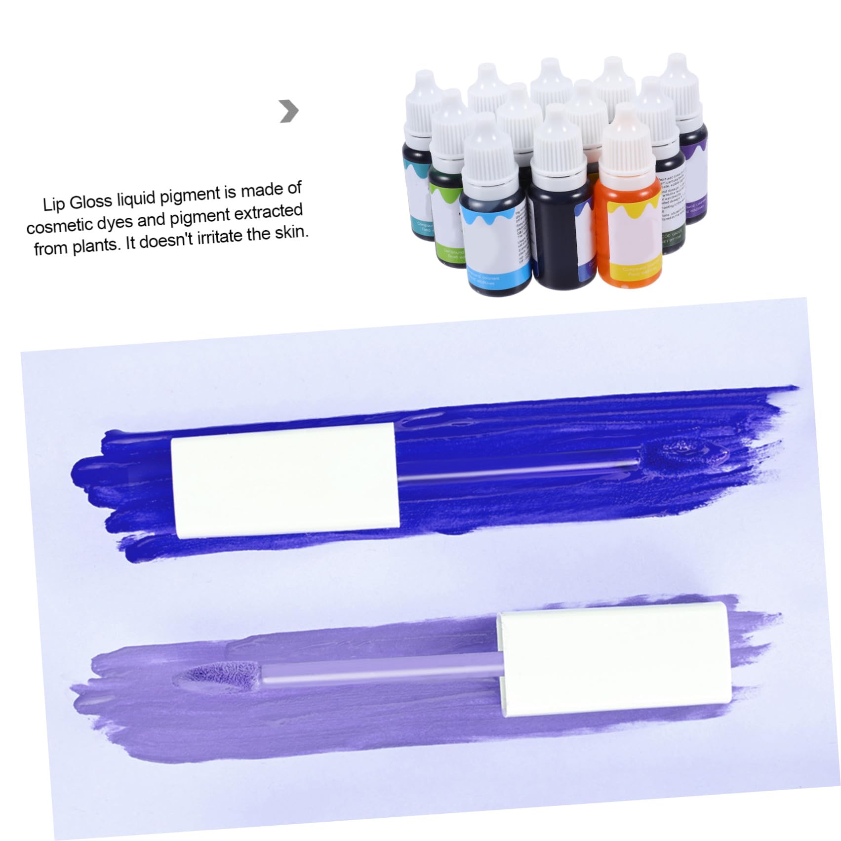 12 Stück Lipgloss Farbpigment Flüssig Pflanzenpigment Selbstgemacht Kosmetik Lip Balm Selbstgemacht Langanhaltend Glänzend