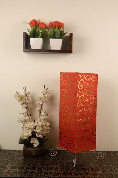 Tu Casa L-868 Square 220-Watt Table Cum Floor Lamp (Red)