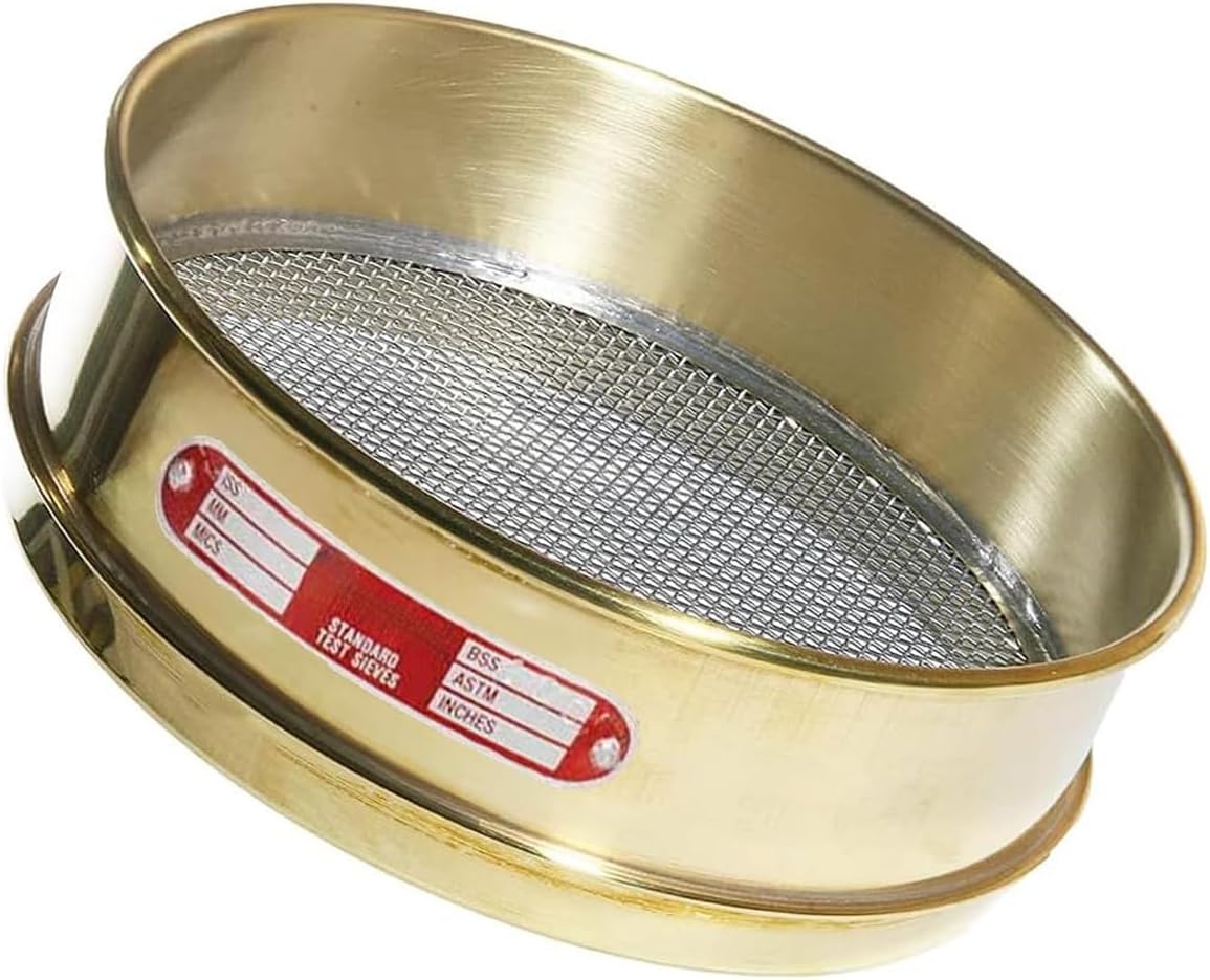 Santard Test Sieves | Brass Frame with Stainless Steel Mesh | ASTM No: 5(4.0mm), 10(2.0mm), 35(500µm), 60(250µm), 120(125µm), 230(63µm) | Particle Size Analysis, Durable Construction (ASTM NO. 35)