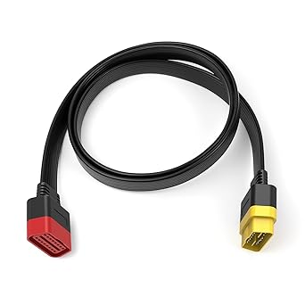 OBD2 Extension Cable, Professional Automotive Diagnostic Scan Tool Full 16 Pin Extension Cable for ODBII Scanner Forscan Check All Car Vehicles Computer Engine Code Reader - 150cm/59in