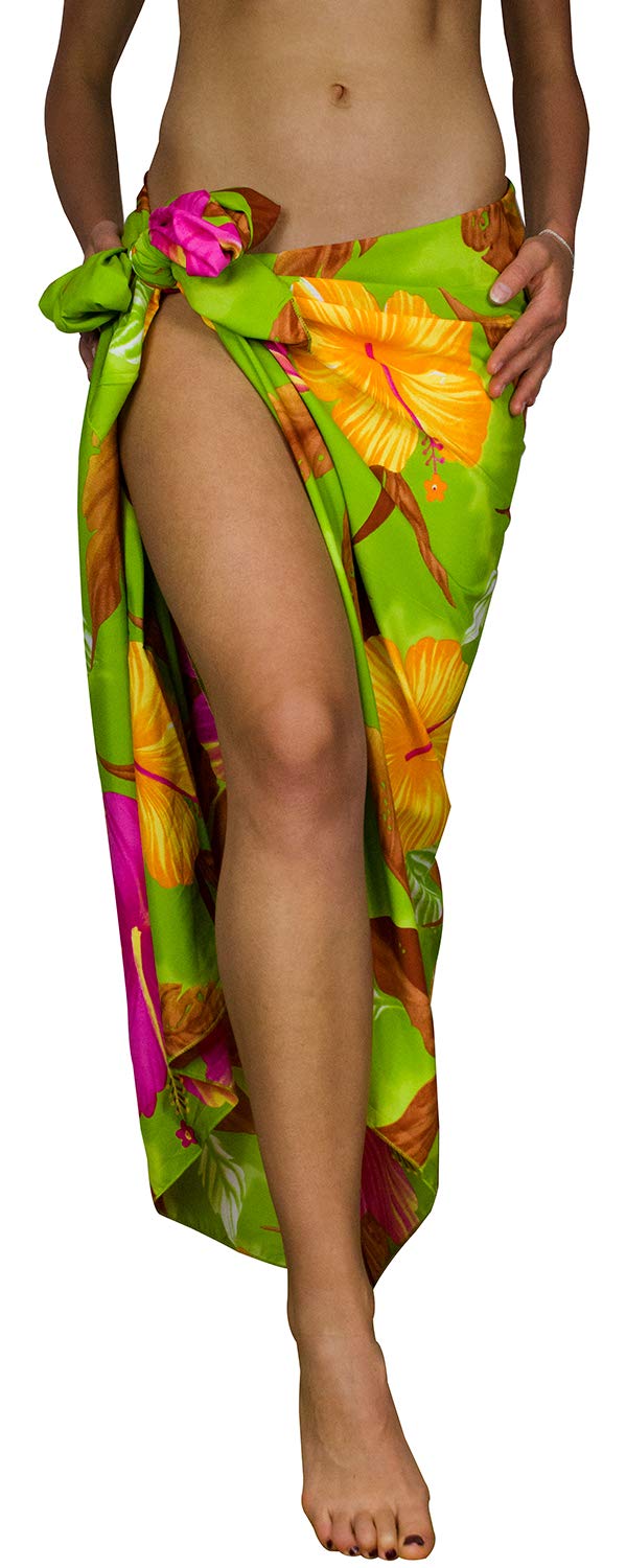 King Kameha Hawaiano Pareo Sarong Abrigo De Playa para Mujeres Funda De Bikini Casual Traje De Baño Muy Ruidoso Flores Grandes Imprimir