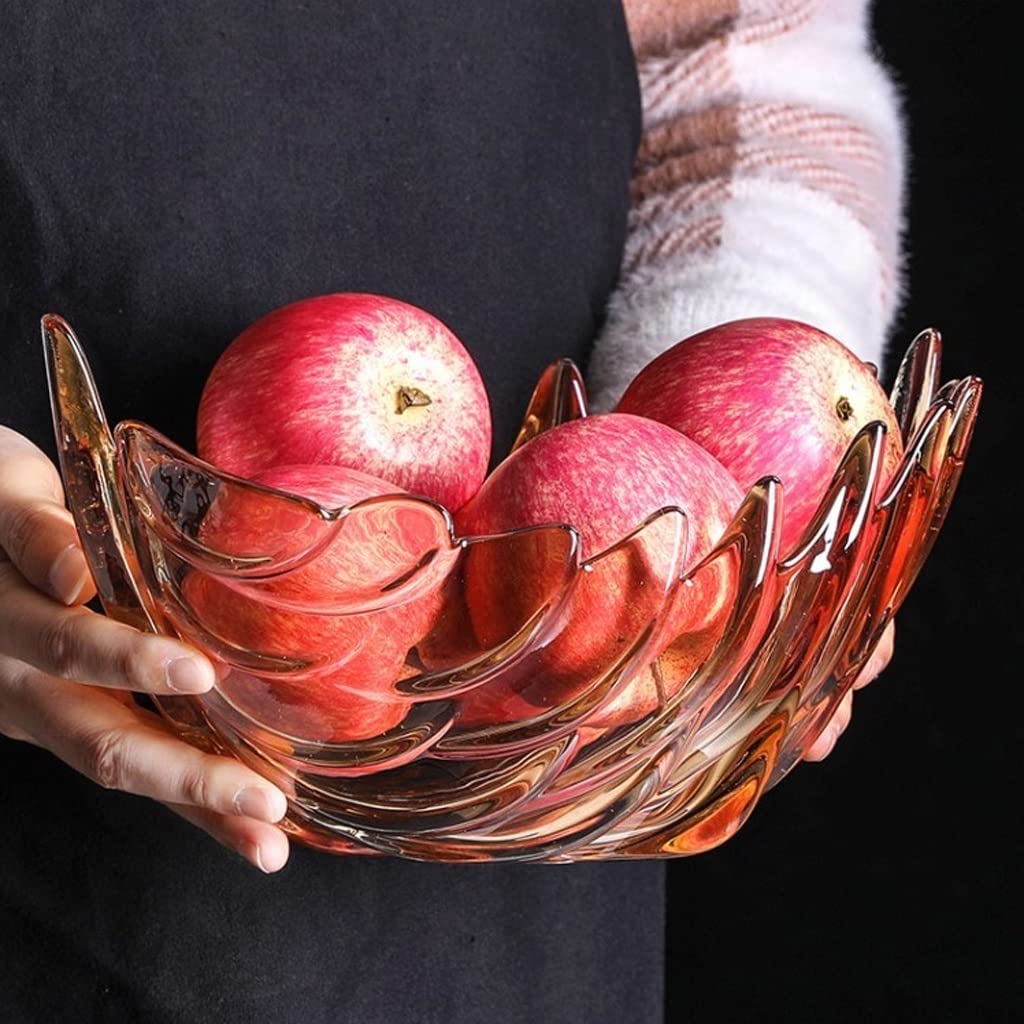 Koszyk Owoce Kreatywny Pióro Fruit Bowl Kryształ Szklany Owocowy Danie, Nowoczesny Domowy Salon Kawa Stolik Ślubny Ozdoby Dekoracja Stołu Kuchni(Gold)