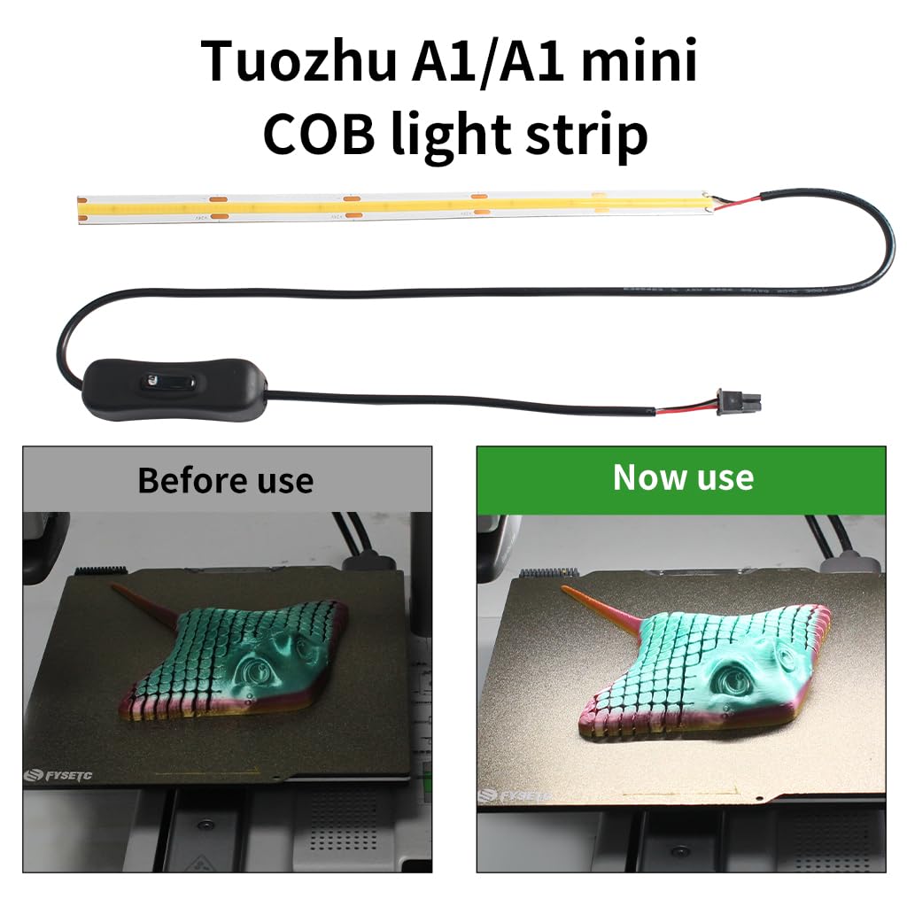 Kit De 2 Lámparas LED Para Impresora 3D, Accesorios Para Impresora 3D Para Bambú Lab A1/A1mini/P1S/P1P/X1C 3 Colores Temperatura Baoblaze LED Kits De Iluminación Creativa DIY